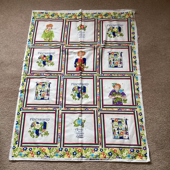 Friendship Patchwork by Jody Houghton Fabric Panel Cotton Quilting Sewing - Picture 2 of 7